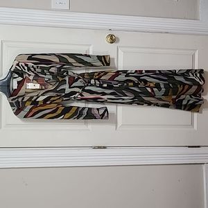 Multicolor zebra print maxi wrap dress size xs
